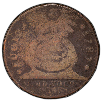 SOLD Untied States 1787 4 Cinq Fugio Cent Newman 8-b