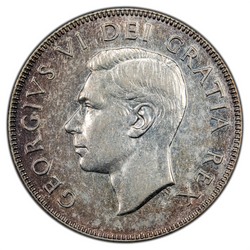 SOLD Canada 1948 50 Cents Half Dollar Silver Coin - Very Fine +