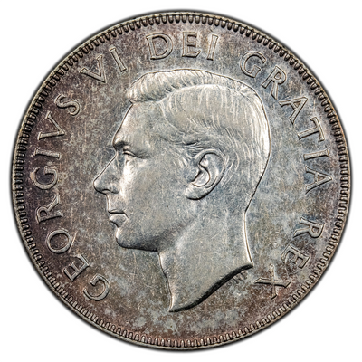 SOLD Canada 1948 50 Cents Half Dollar Silver Coin - Very Fine +