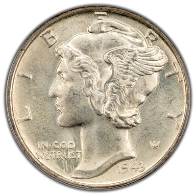 SOLD United States 1943 10 Cents Mercury Dime Silver Coin - PCGS MS-67