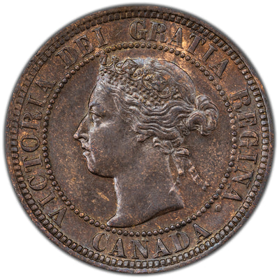 Canada 1901-H 1 Large Cent Coin - AU-55