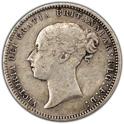 SOLD Great Britain 1870 6d Sixpence Silver Coin - Scarce Date