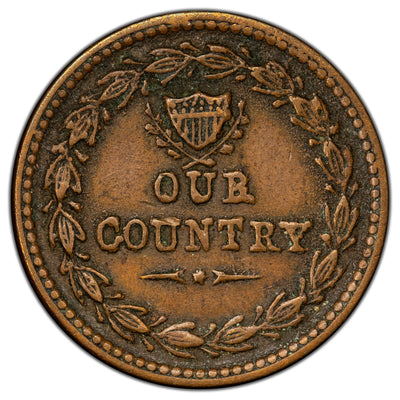 United States c.1863 Our Country Civil War Token Fuld 230/352B