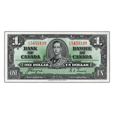 SOLD $1 1937 Bank of Canada Note Coyne-Towers K/N Prefix BC-21d - Ch UNC