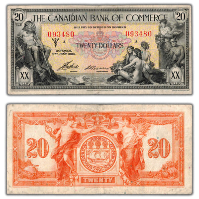SOLD $20 1935 Canadian Bank of Commerce Canada Chartered Note CH #75-18-10