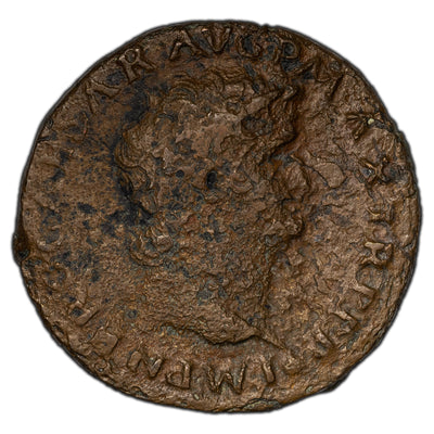 Ancient Rome AD 64-7 Nero AS RIC #543 - Heavily Corroded Surfaces