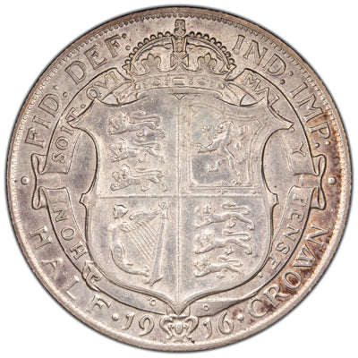Great Britain 1916 Half Crown Silver Coin KM #818