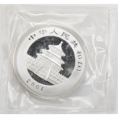 China 2004 10 Yuan Panda 1oz .999 Fine Silver Coin - Sealed