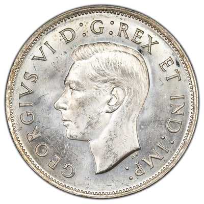 Canada 1940 50 Cents Half Dollar Silver Coin - Choice Uncirculated