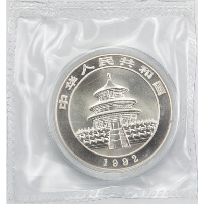 SOLD China 1992 10 Yuan Panda 1oz .999 Fine Silver Coin - Sealed