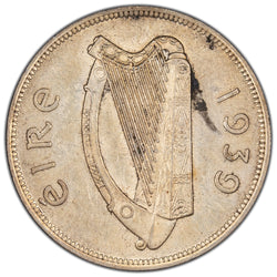 SOLD Ireland 1939 Half Crown Silver Coin KM #16