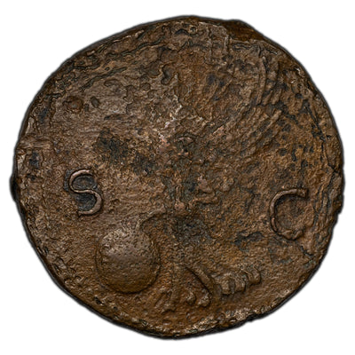 Ancient Rome AD 64-7 Nero AS RIC #543 - Heavily Corroded Surfaces