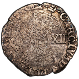 SOLD Great Britain 1635-6 mm.Crown Shilling Hammered Silver Coin S. #2791