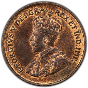 SOLD Canada 1920 1 Small Cent Coin - MS-62 Red & Brown