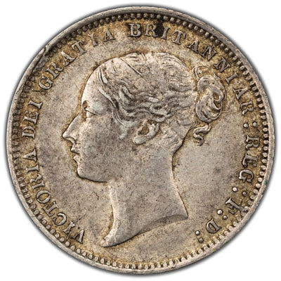 SOLD Great Britain 1872 6d Sixpence Silver Coin - Scarce Date