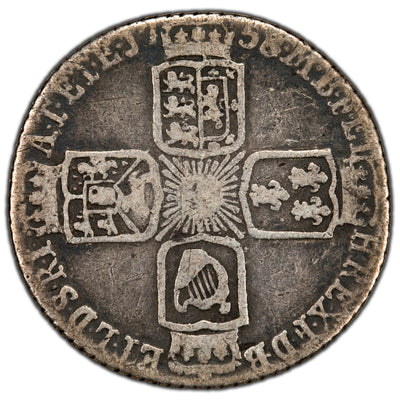 Great Britain 1758 6d Sixpence Silver Coin KM #582