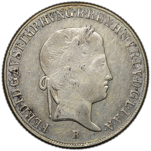 Hungary 1839 20 Krajczar Silver Coin KM #422 - Cleaned