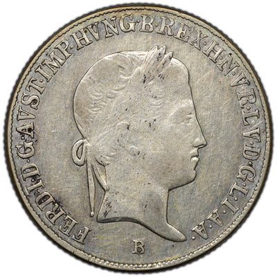 Hungary 1839 20 Krajczar Silver Coin KM #422 - Cleaned