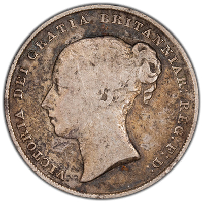 Great Britain 1839 Shilling Silver Coin KM #734
