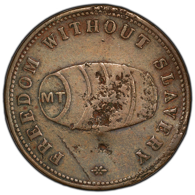 SOLD Barbados C.1830 Freedom Without Slavery Moses Tolanto Token - Damaged