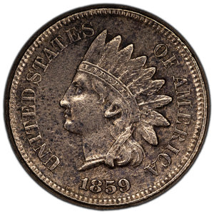 SOLD United States 1859 1 Cent Indian Head Penny Coin - Heavily Cleaned
