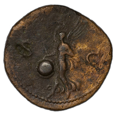 SOLD Ancient Rome AD 64-7 Nero AS RIC #606 - Cleaned