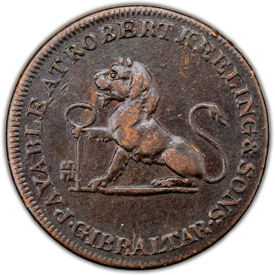 Gibraltar 1810 Small Date Quarto Coin