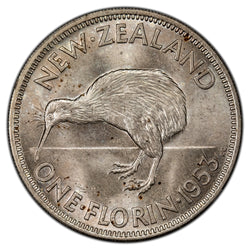 New Zealand 1953 Florin Coin