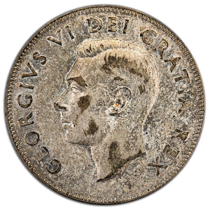 SOLD Canada 1949 Hoof/9 50 Cents Half Dollar Silver Coin - Very Fine