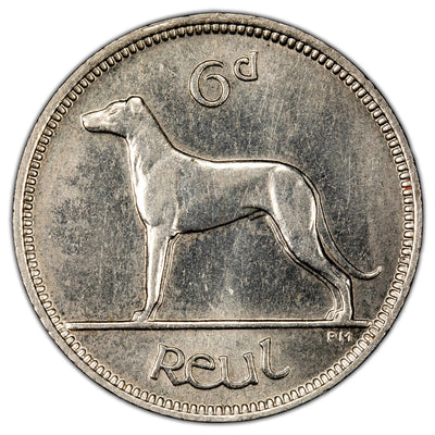 Ireland 1934 6d Sixpence Coin - Almost Uncirculated +