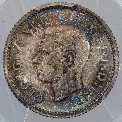 SOLD Canada 1937 10 Cents Dime Silver Coin - PCGS MS-66 Lovely Toning