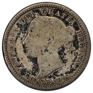 SOLD Canada 1891 21 Leaves 10 Cents Dime Silver Coin