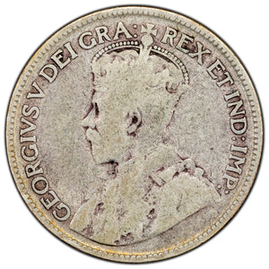 SOLD Canada 1921 25 Cents Quarter Silver Coin - VG