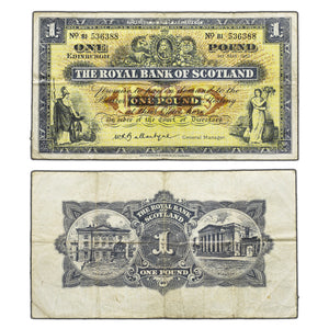 SOLD Scotland Royal Bank 1952 1 One Pound Note
