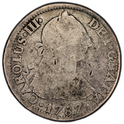 Mexico 1787 Mo FM 2 Reales Silver Coin