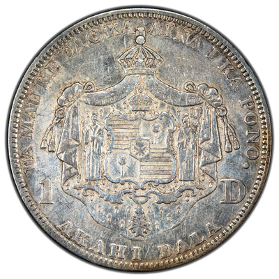 United States 1883 Kingdom of Hawaii $1 Silver Dollar Coin - Cleaned