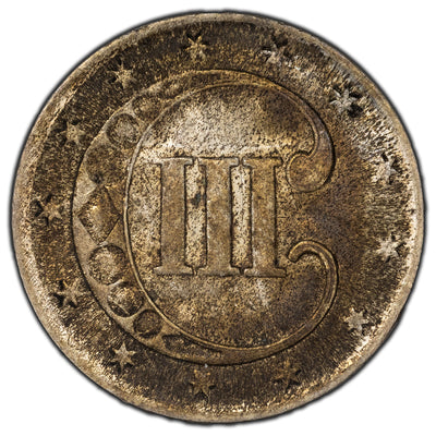 United States 1852 3 Cents Silver Coin