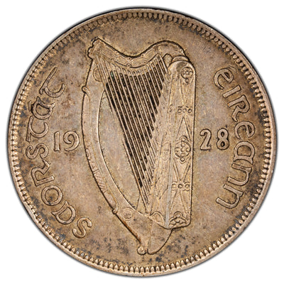 Ireland 1928 Half Crown Silver Coin KM #16