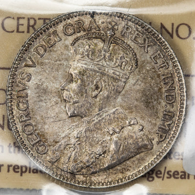 SOLD Canada 1928 25 Cents Quarter Silver Coin - ICCS MS-64