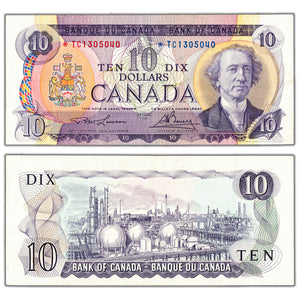 SOLD $10 1971 Bank of Canada Note *TC Replacement Prefix BC-49cA - EF+
