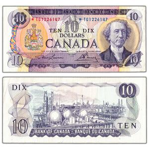 SOLD $10 1971 Bank of Canada Note *TG Replacement Prefix BC-49cA - VF/EF