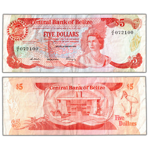 SOLD Belize 1987 $5 Five Dollars Note P #47a - Circulated