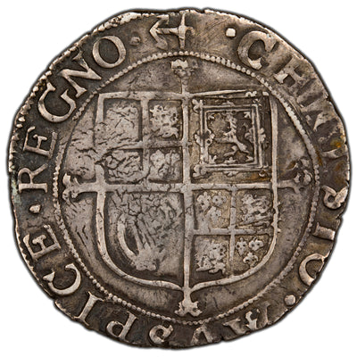 SOLD Great Britain 1638-9 Charles I Shilling Hammered Silver Coin mm. Anchor Left S-2797