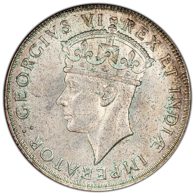 East Africa 1942-H Shilling Silver Coin KM #28