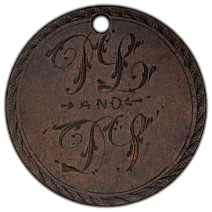 SOLD Canada N.D Large Cent Love Token - Holed