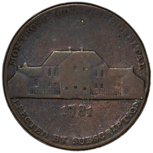 Great Britain 1799 1/2 Half Penny Token Lunatic Hospital D&H #33