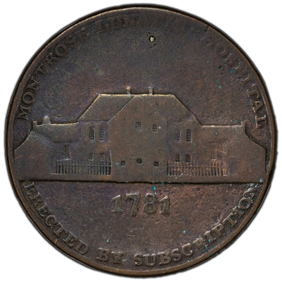 Great Britain 1799 1/2 Half Penny Token Lunatic Hospital D&H #33