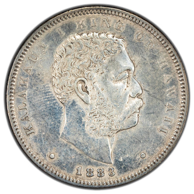 United States 1883 Kingdom of Hawaii Fifty Cents Silver Coin - Cleaned