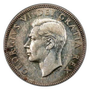 SOLD Canada 1948 25 Cents Quarter Silver Coin - Extra Fine +