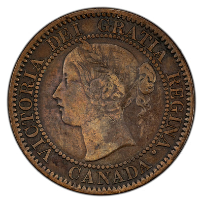 Canada 1858 One Large Cent Coin First Year of Issue! - Very Fine
